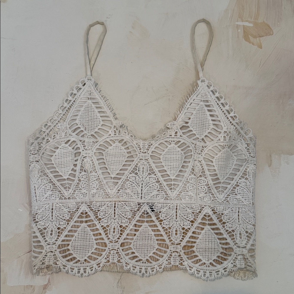 White Lace Camisole Top